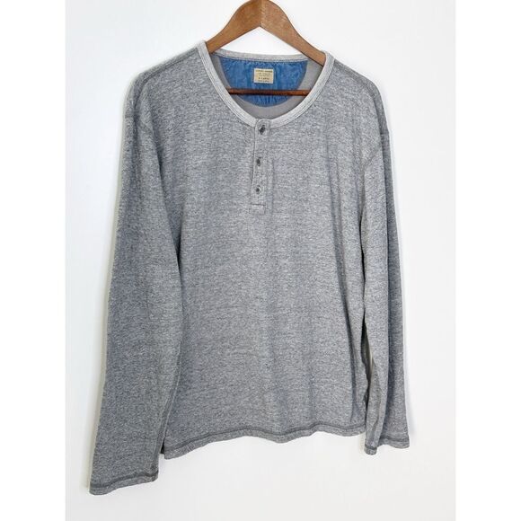 Lucky Brand Long Sleeve Henley Gray Size Extra Large - Picture 3 of 6